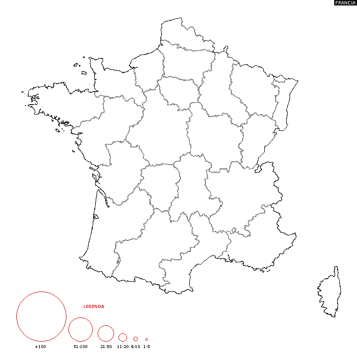 Mappa della Francia